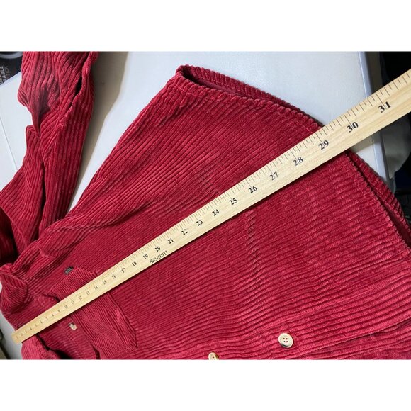 Deso Supply Co Valhalla Cord Shirt Jacket Button Up Men Size Medium Shacket Red - Picture 6 of 15